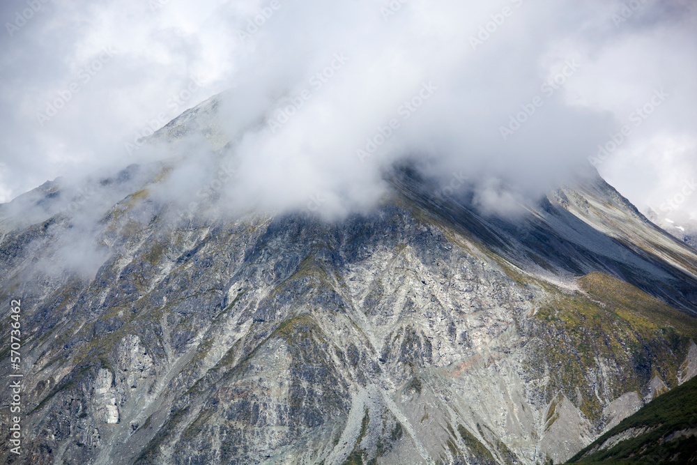 Glacier Bay National Park Mountain In Clouds Glacier Bay National Park Mountain In Clouds