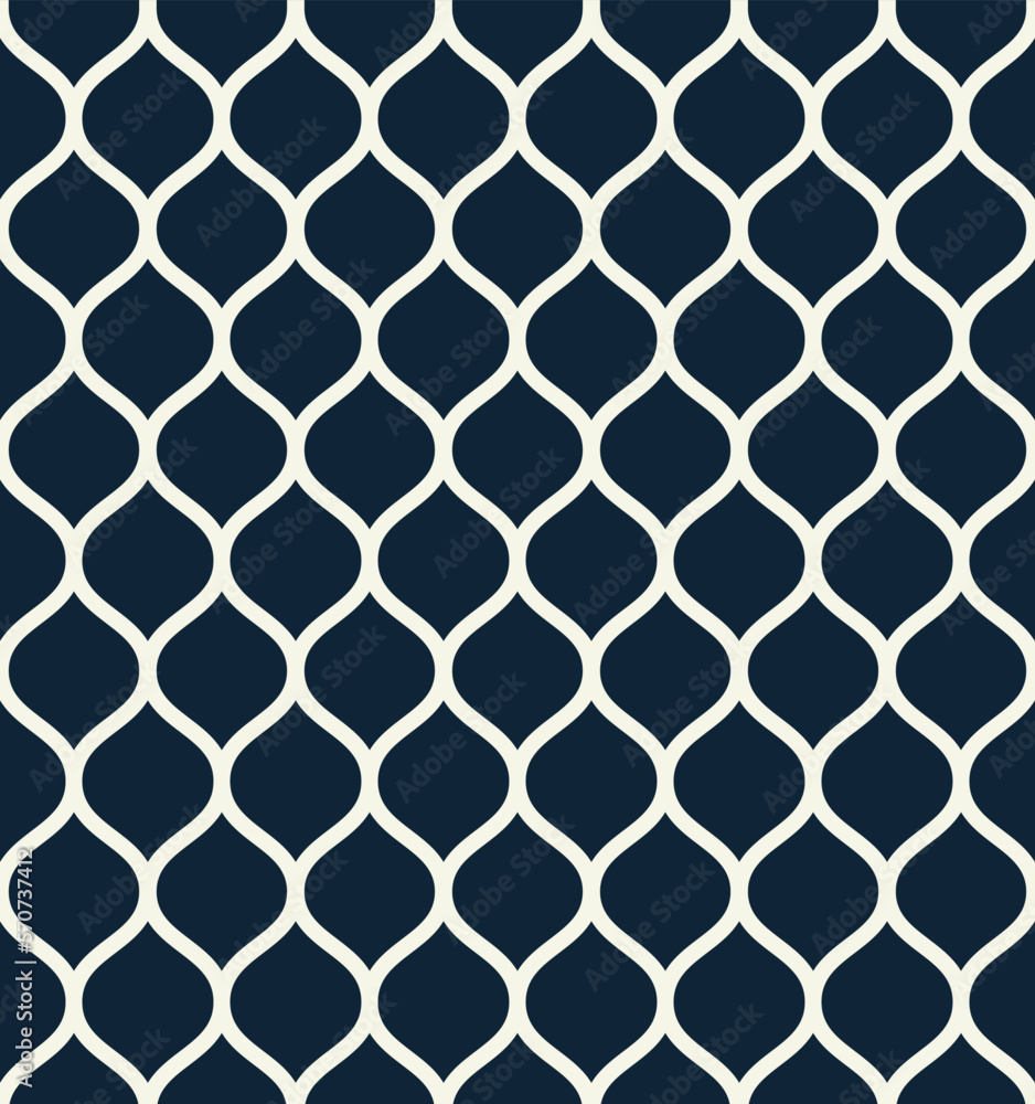 Fototapeta premium Classic fabric seamless pattern. Net geometric seamless pattern.