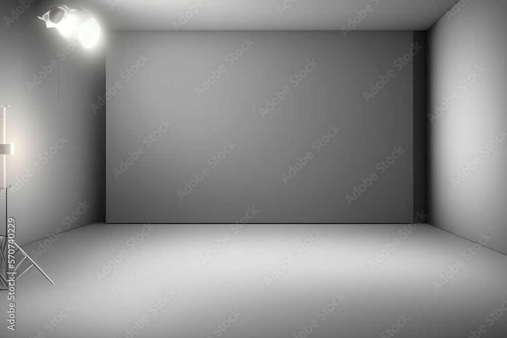 empty white room - Generate AI empty white room - Generate AI