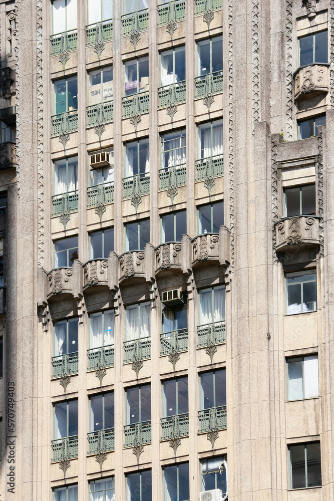 Old building of Banco Sao Paulo in Sao Paulo, Brazil