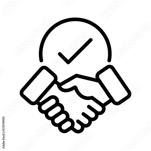 Handshake icon. Friendship sign. Partnership symbol. Hand shake vector icon.