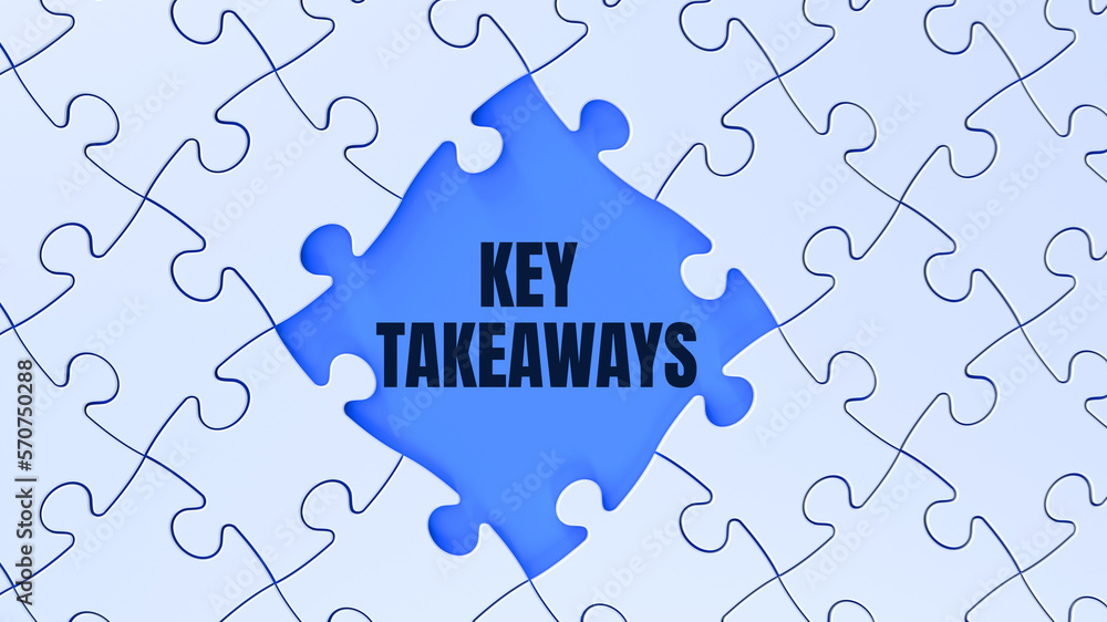 Fototapeta premium key takeaways puzzle