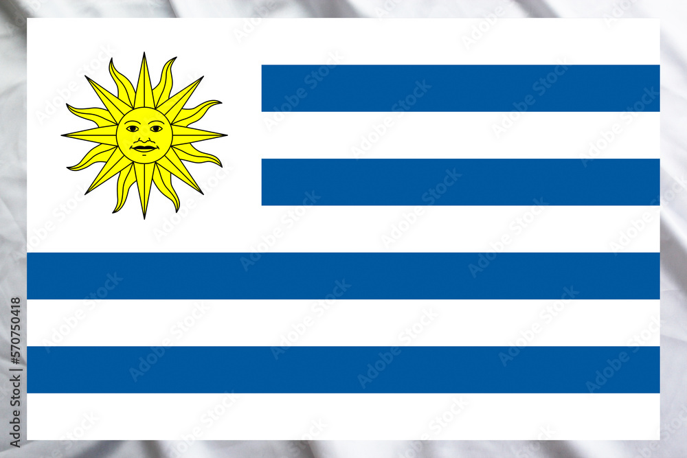 Fototapeta premium Suriname and Uruguay political flag international contract URY SUR