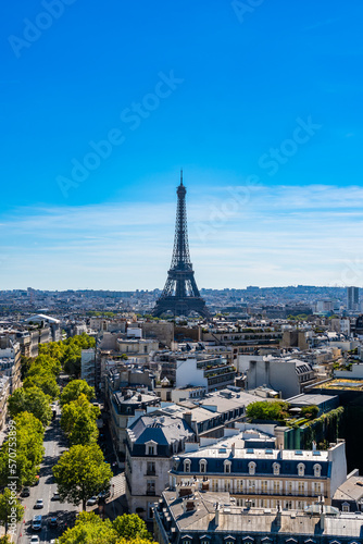 Fototapeta Naklejka Na Ścianę i Meble -  The Eiffel tower. Best Destinations in Europe. Paris, France.