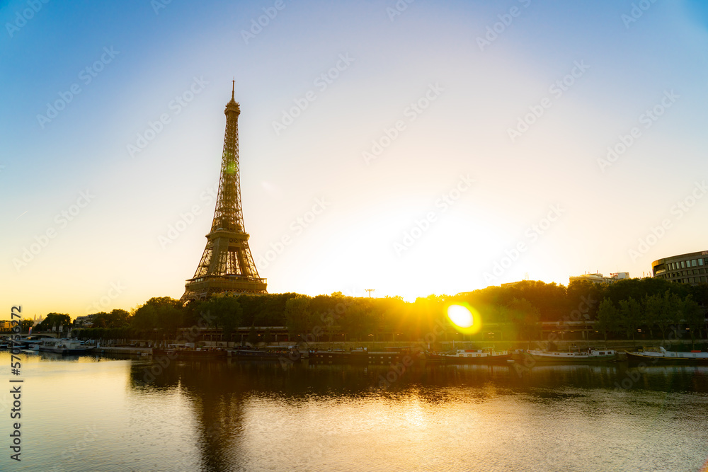 The Eiffel tower at night. Best Destinations in Europe. Paris, France.