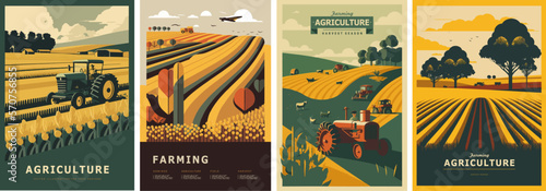Stampa su tela Agriculture, nature and farming