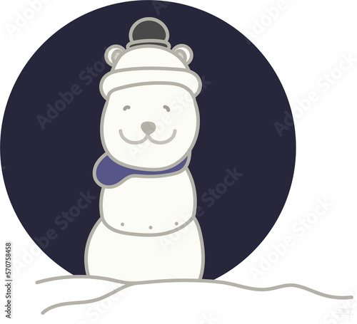 snowman with a scarf