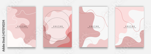 Set of pastel  vector abstract background with color shape and graphic element. Illustration for posters,invitation,social media stories and posts,cover, flyers,banners.