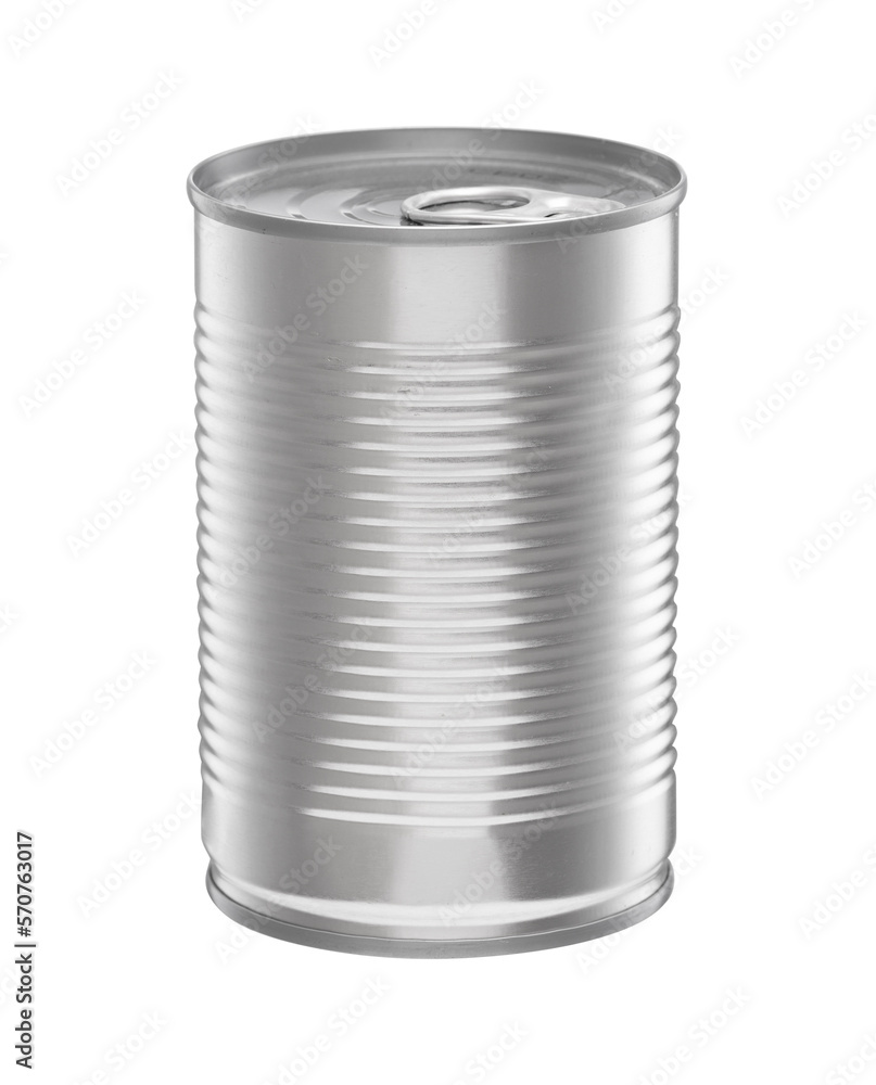 Tin can food container isolated on background Tin can food container isolated on background