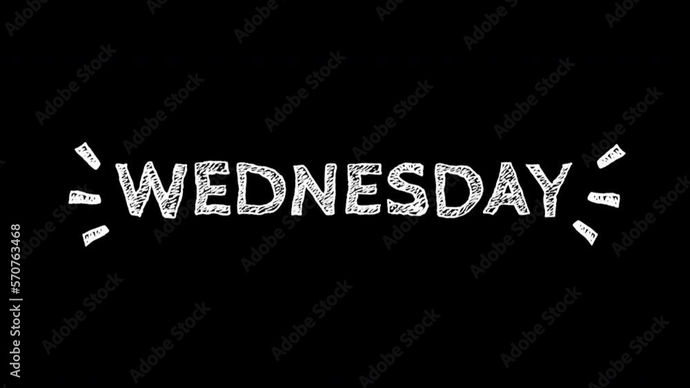 Weekdays Routine Font Transparent Weekdays. Wednesday lettering. ''Wednesday' lettering in doodles style ...