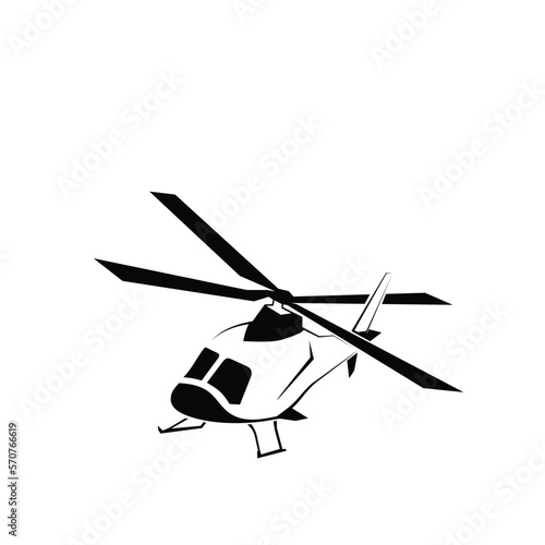 Helicopter logo silhouette