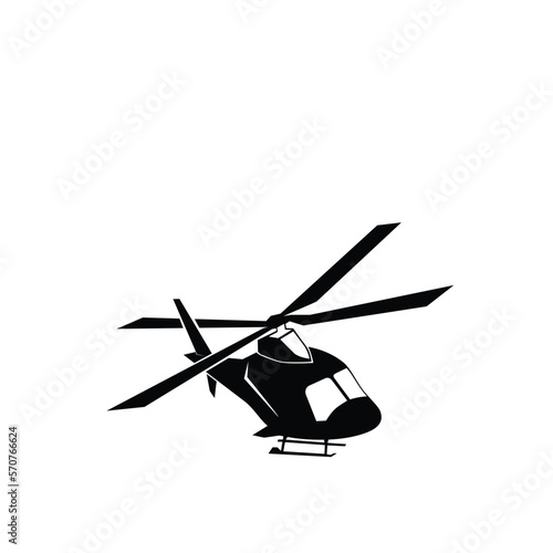 Helicopter logo silhouette