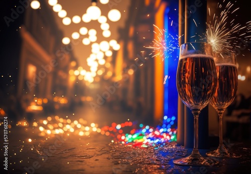 Celebration toast with champagne, brindando com champanhe, GENERATIVE AI