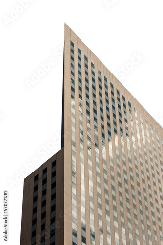 facade of skyscraper isolated on transparent background