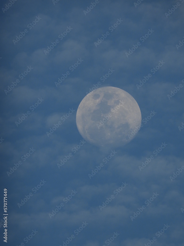 full moon day sky