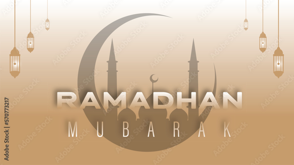 modern design of ramadan mubarak wallpaper with elegant minimalist theme of mosque and lanterns modern design of ramadan mubarak wallpaper with elegant minimalist theme of mosque and lanterns