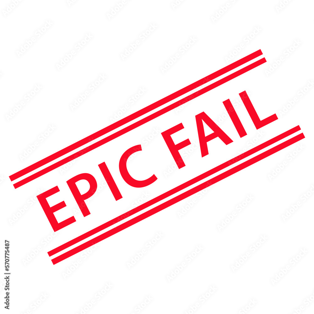 Epic fail stamp icon vector logo design template Epic fail stamp icon vector logo design template