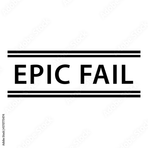 Epic fail stamp icon vector logo design template