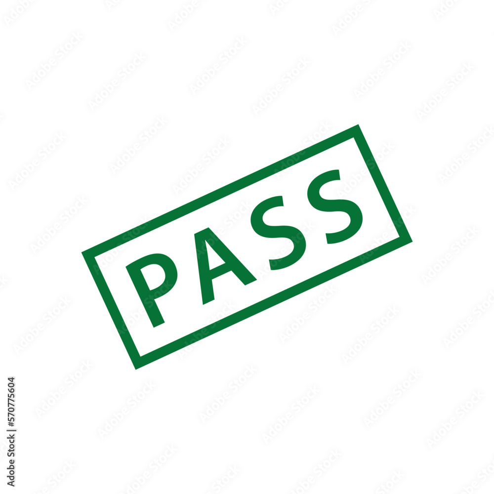 Passed stamp icon vector logo design template Passed stamp icon vector logo design template