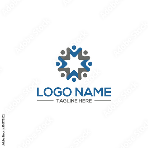 non profit logo community concept vector designs
