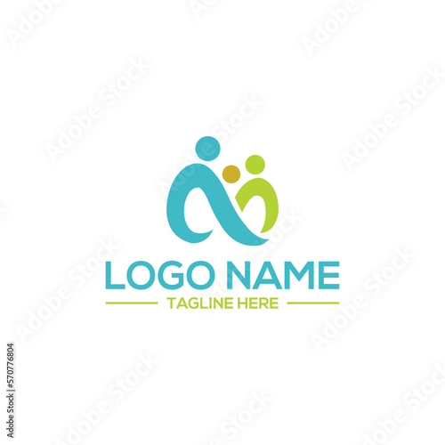 non profit logo community concept vector designs
