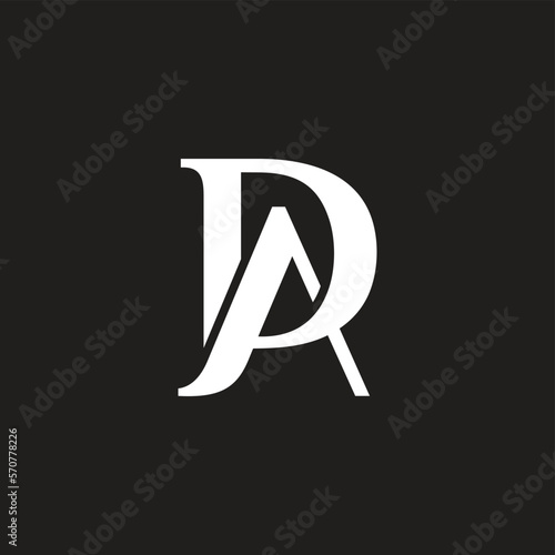 letter da curves font simple logo vector