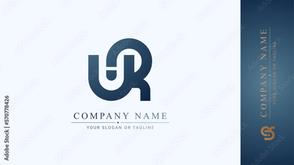 Naklejka premium Initial Impressions: A Modern Monogram Design