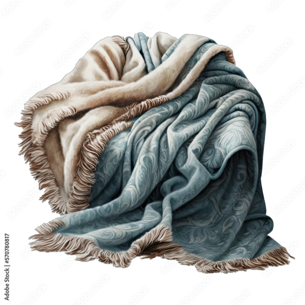 Throw blanket Design Elements Isolated on Transparent Background A