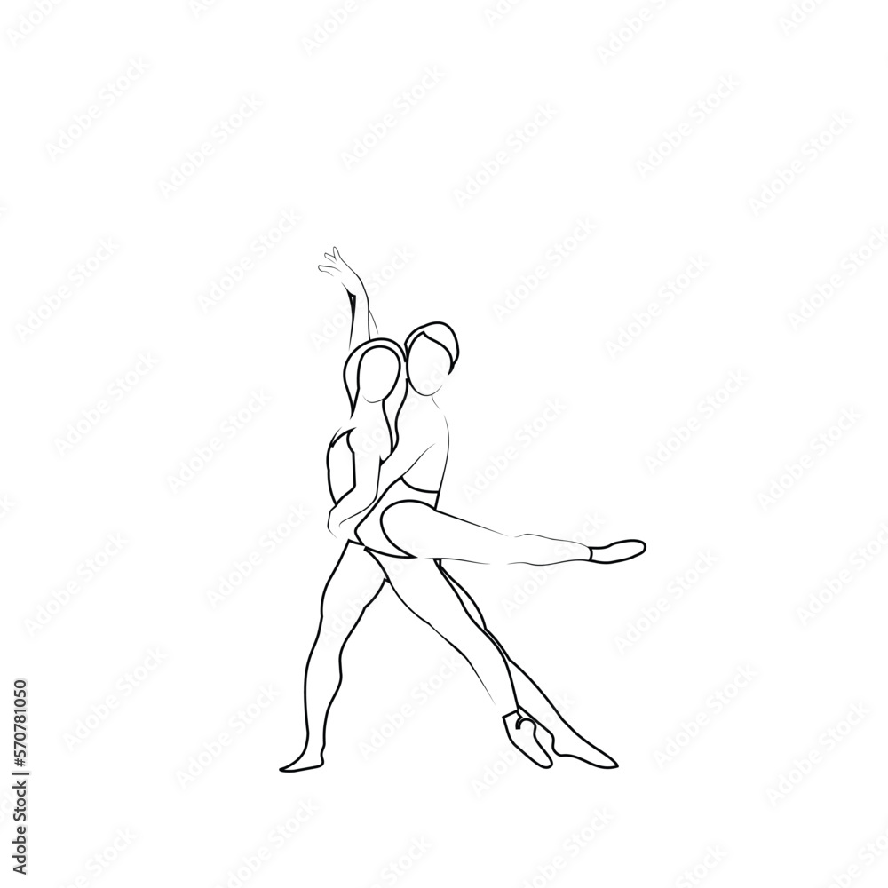 Dancer logo outline Dancer logo outline