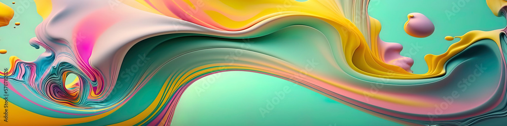 colorful abstract background with a wave liquid paint, panoramic wallpaper. colorful abstract background with a wave liquid paint, panoramic wallpaper.