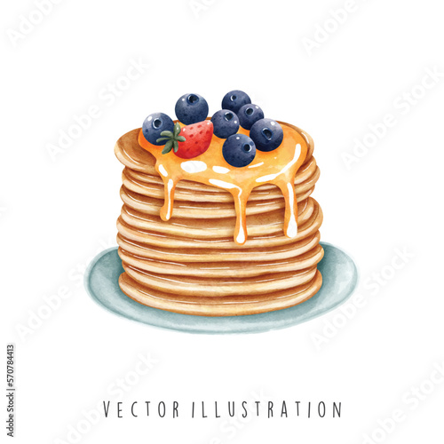 pancakes with berries