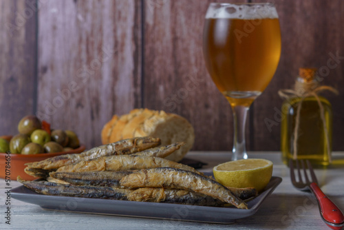 fried fish dish typical of andalucia, spain
