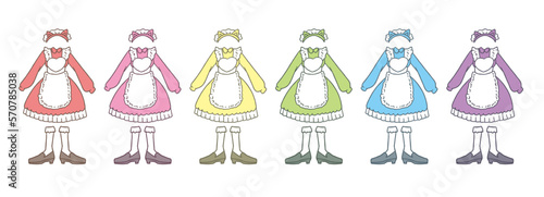 アイドル衣装のイラストセット