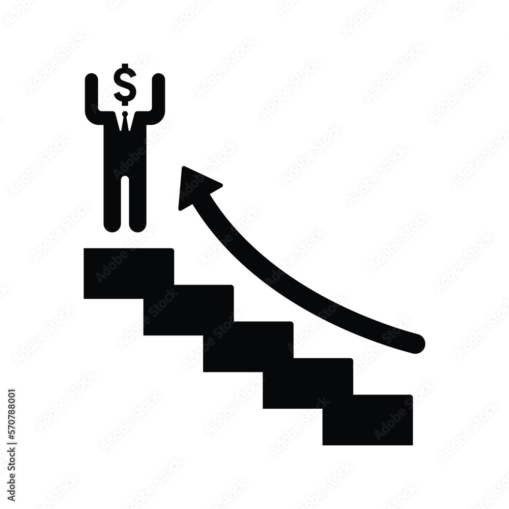 Going to Success icon. Simple editable vector graphics.