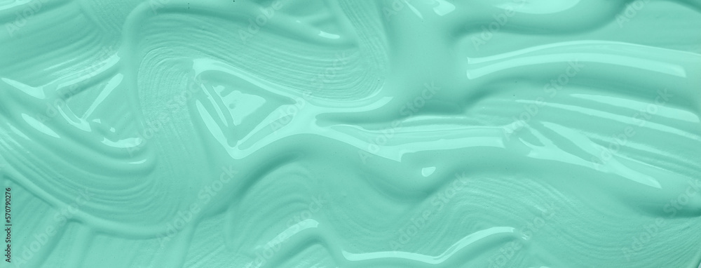 Obraz premium Closeup view of mint brushstrokes
