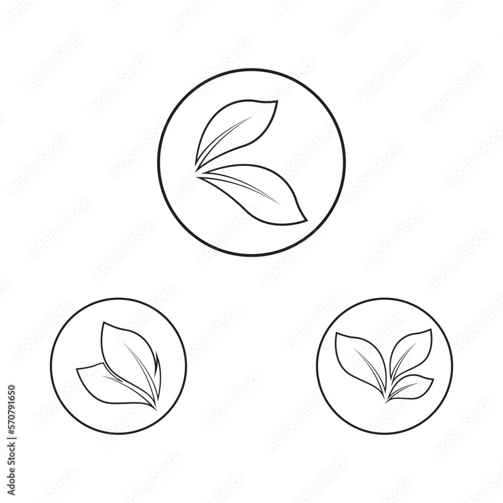 Green leaf illustration nature logo design Green leaf illustration nature logo design