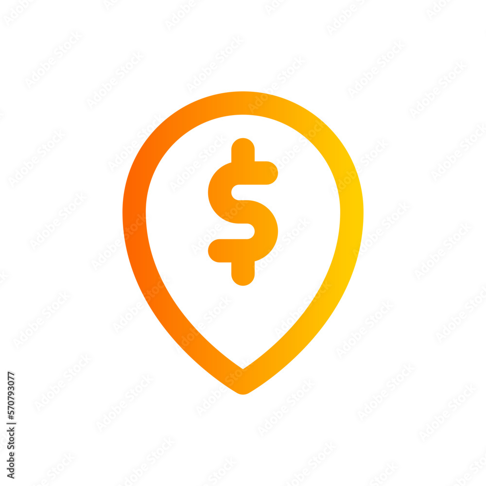 Obraz premium location gradient icon