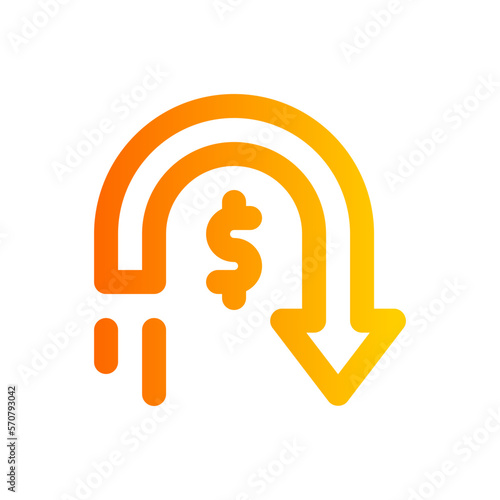 devaluation gradient icon