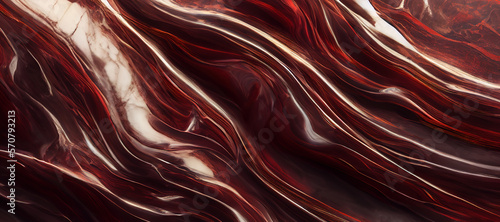 reddish brown marble wave texture background with Generative AI Technology