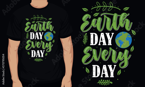 Best earth day typographic tshirt design