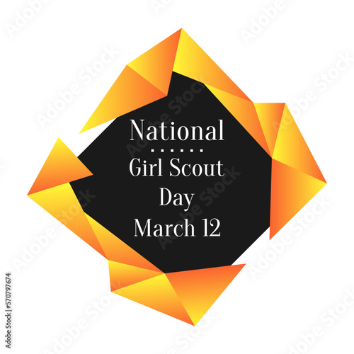 National Girl Scout Day. Suitable for greeting card poster and banner
