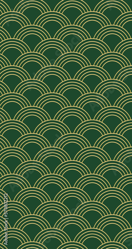 Japanese wave wagara pattern seigaiha also known as Chinese wave totem for dragon boat festival design concept.