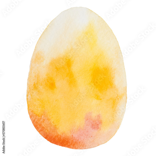 Easter yellow eggs watercolor clipart