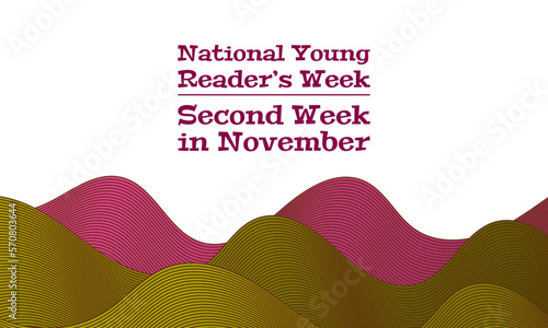 National Young Reader’s Week. Geometric design suitable for greeting card poster and banner