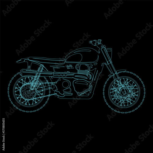 Motorcycle wrap decal and vinyl sticker design. Concept graphic abstract background for wrapping vehicles, motorsport, Sport bike, motocross, supermoto and livery. Vector illustration. 