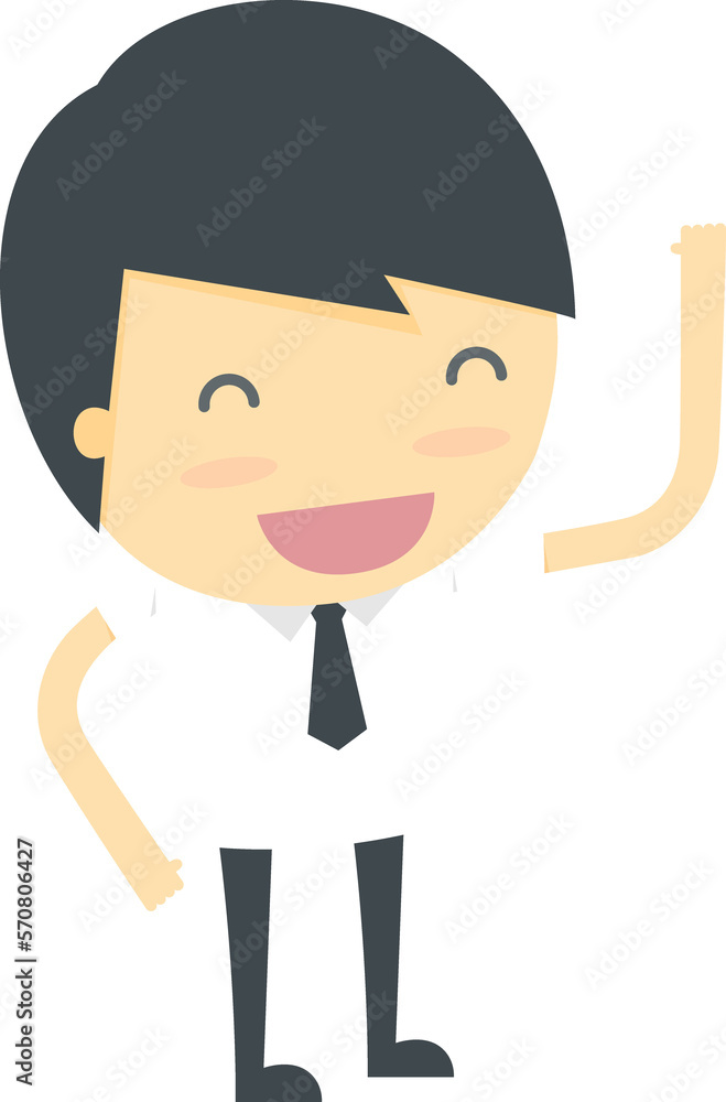 Businessman Show Hand. Cartoon Character Illustration Businessman Show Hand. Cartoon Character Illustration