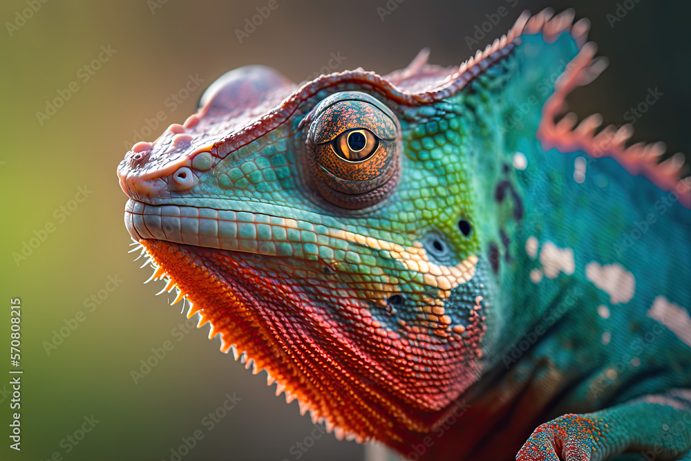 Fototapeta premium close up of a chameleon
