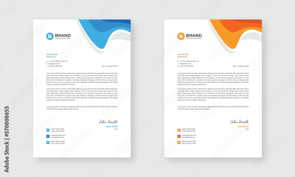 Business letterhead design template. A4 letterhead design layout. Business letterhead design template. A4 letterhead design layout.