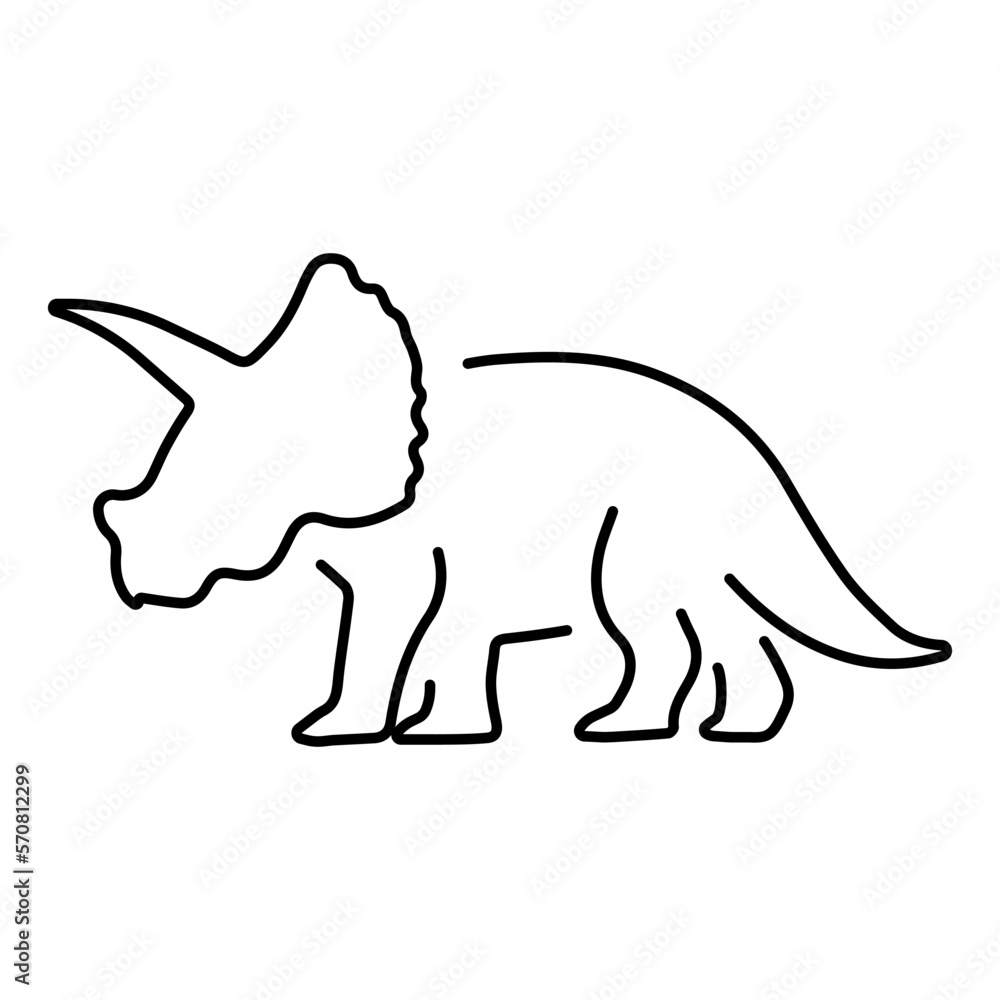 triceratops icon isolated on white background, vector illustration. triceratops icon isolated on white background, vector illustration.