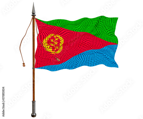 National flag of Eritrea. Background with flag of Eritrea